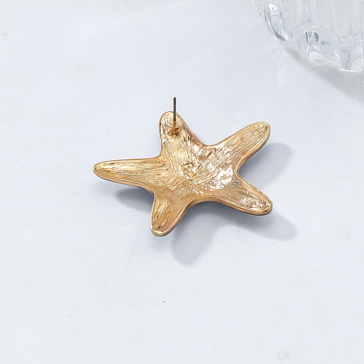 Fashion Unique Painted Flower Starfish Stud Earrings
