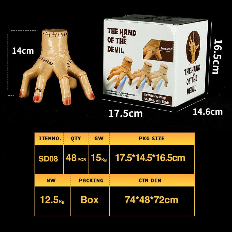 Halloween Horror Props Electric Crawling Broken Wednesday Hands