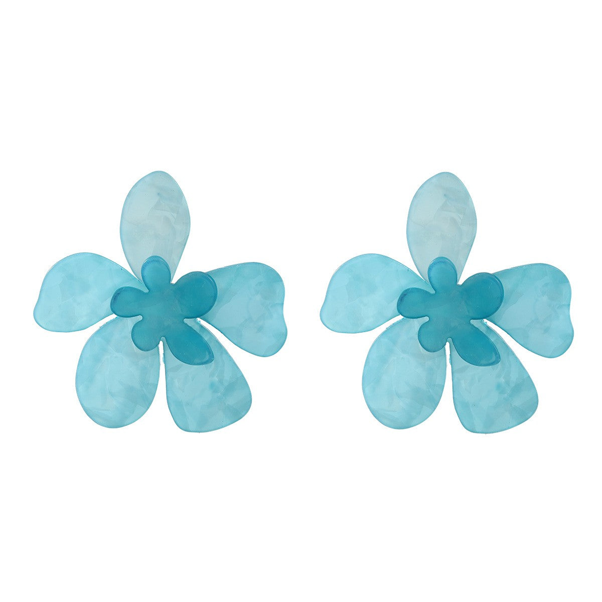 Large Acrylic Flower Earrings Big Statement Exaggerated Jewelry