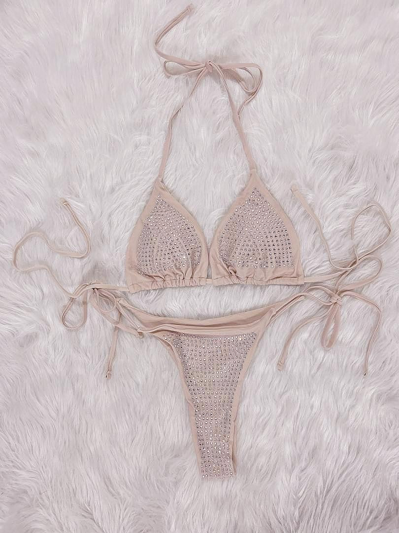 Wrap Around Halter Micro Diamond Bikini