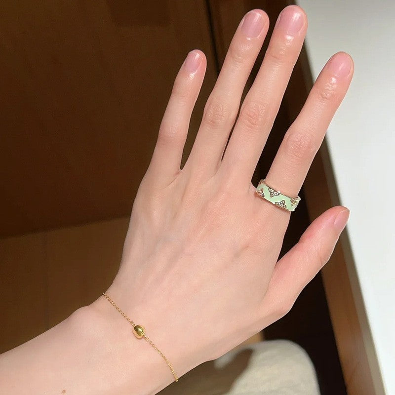 Fashion Gold Plated Butterfly Flower Finger Ring Birthday Gifts