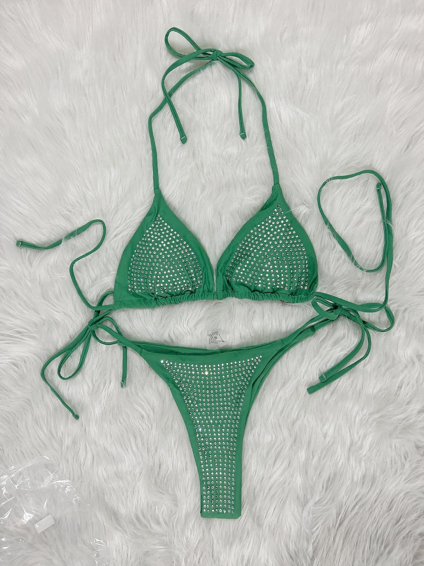 Wrap Around Halter Micro Diamond Bikini