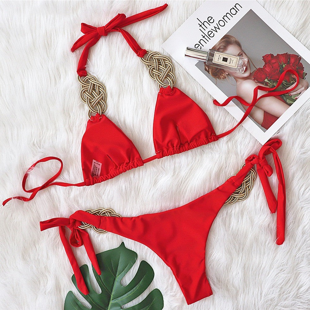 Sexy Unique weaving Brazilian Bikini Set