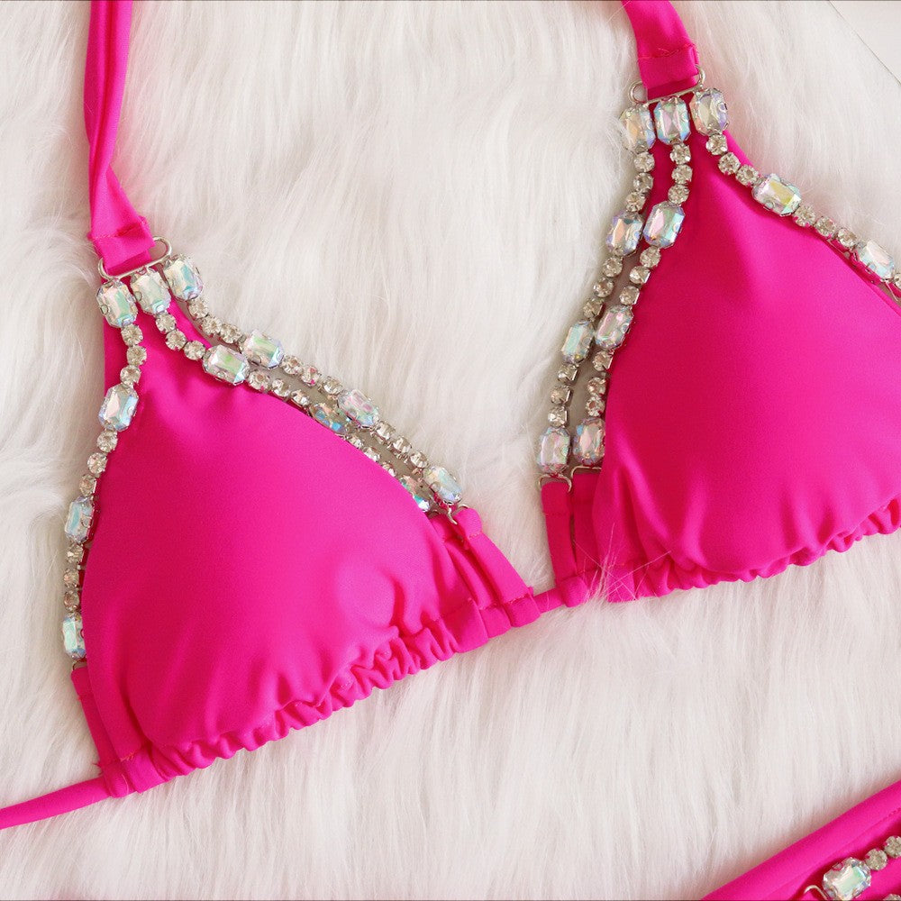 Rhinestone Luxury Crystal String Bikini Set