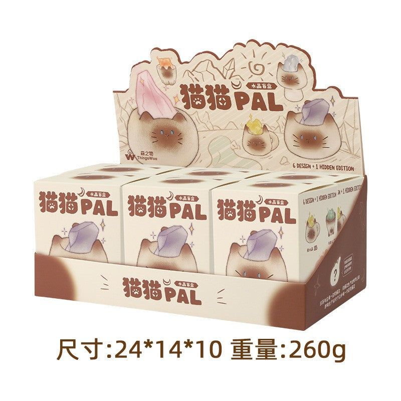 Cat Crystal Blind Box Desktop Ornament Decor Random Mysterious Box