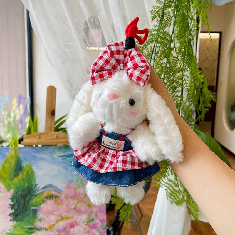 Cute Lop-eared Rabbit Plush Doll Keychain Pendant