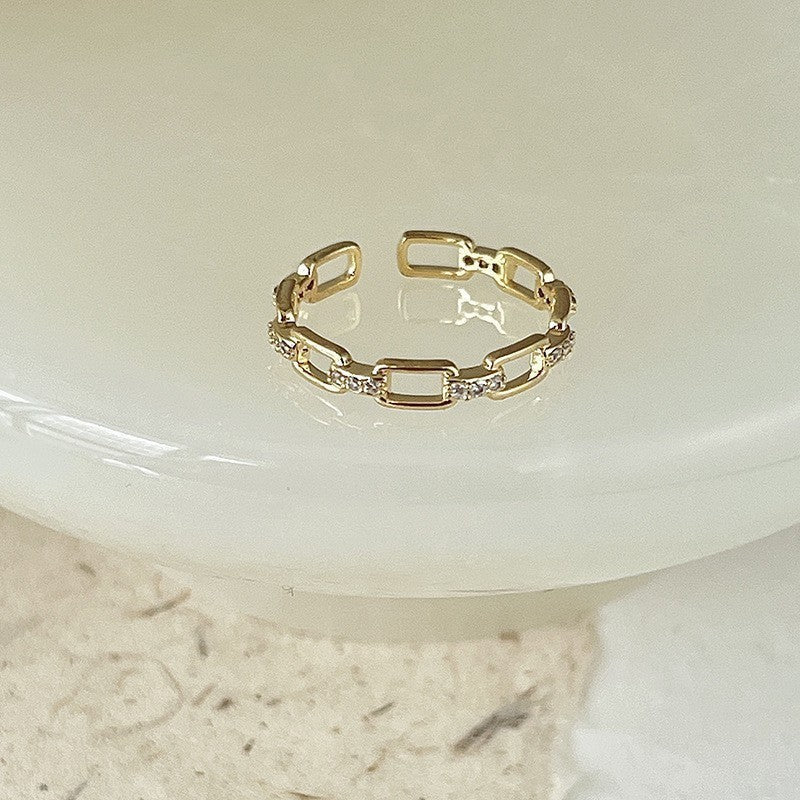 Fashion Gold Plated Butterfly Flower Finger Ring Birthday Gifts