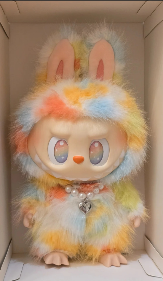 38cm Rainbow Color Rock to Universe with necklace