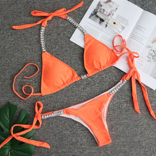 Luxury Rhinestone Bikini Crystal Diamond Swimsuit
