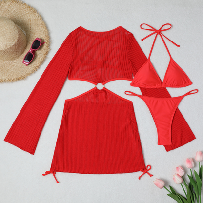 Three-Piece Beach Brazilian Bikini Set