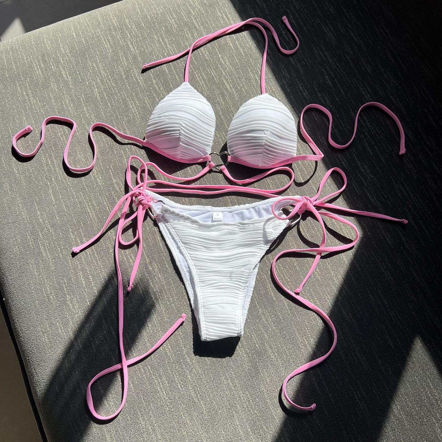 Trendy Heart Crisscross Halter Bikini