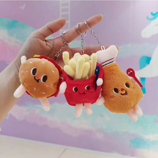 Kawaii Food Plush Doll Pendant Keychains