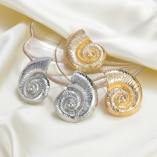 Exaggerated Personality Big Conch Stud Earrings