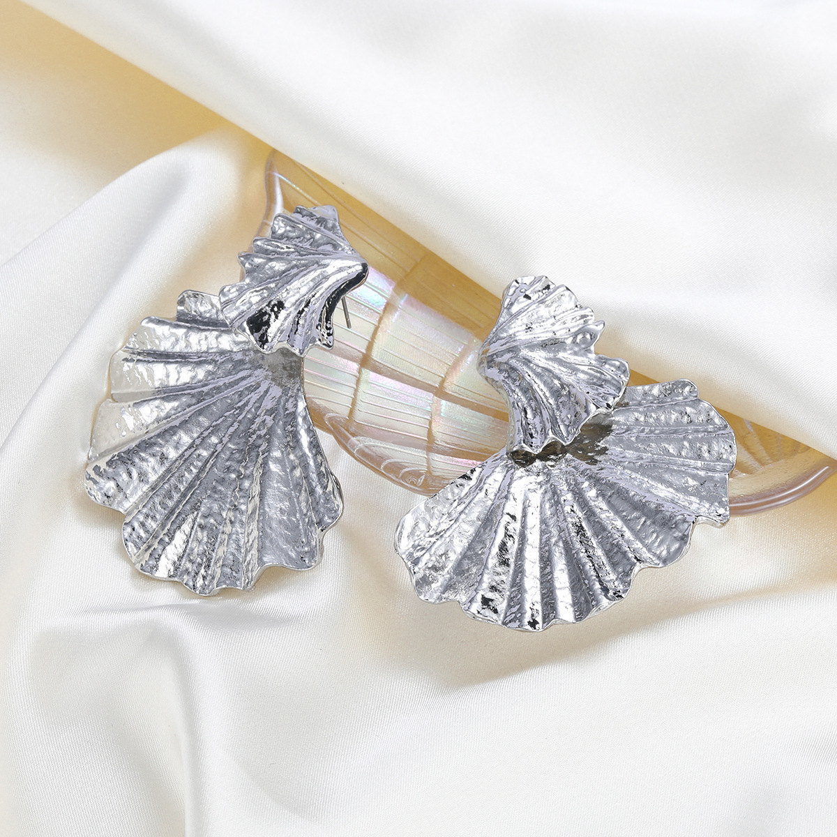 Ginkgo Leaf Pendant Earrings  Exaggerate Irregular Big Dangle Earrings