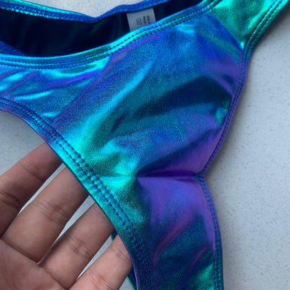 Sexy Unique holographic Blue Swimwear