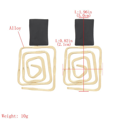 Retro Simple Metal Geometric Earrings