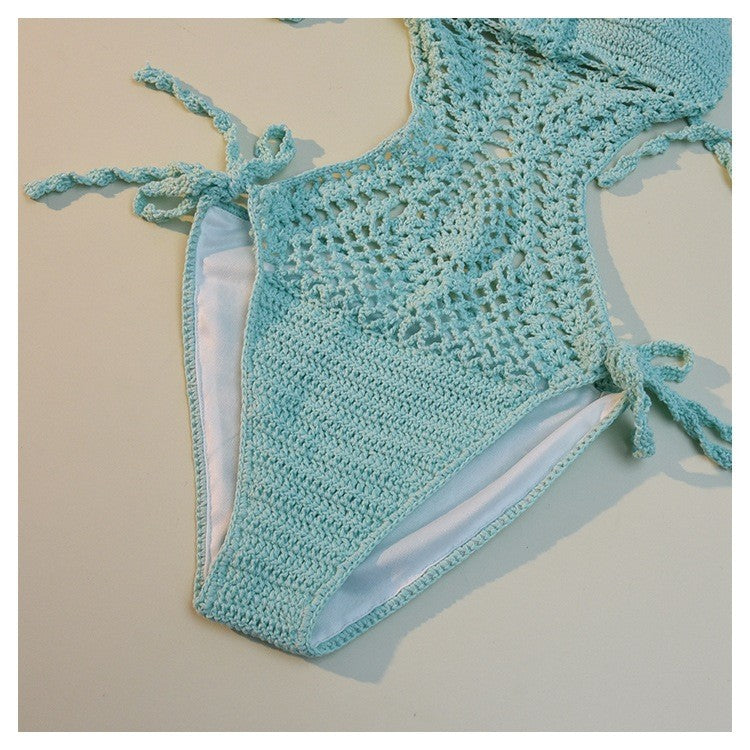 Halter Hollow Out Crochet Bikini