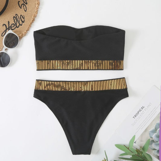 Sexy Bandeau High Waist Off Shoulder Bikini