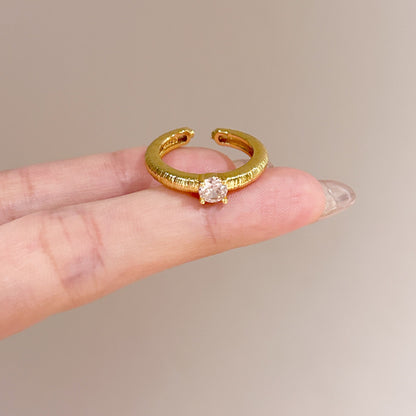 Fashion Gold Plated Butterfly Flower Finger Ring Birthday Gifts