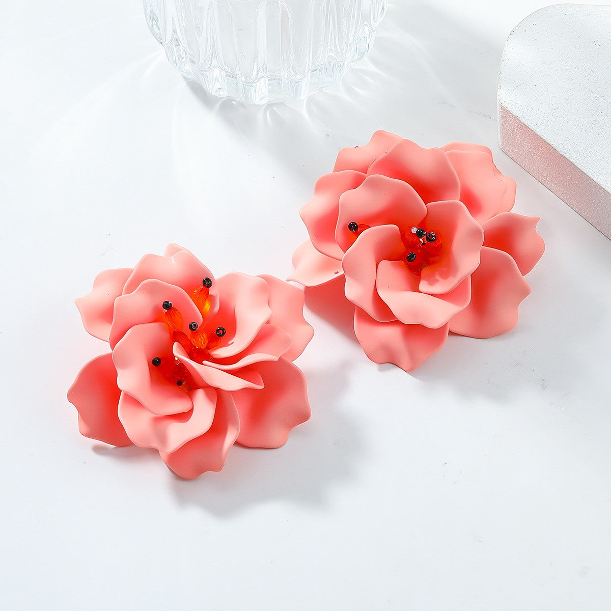 Exaggerated Ethnic Handmade Flower Drop Earrings Bohemian