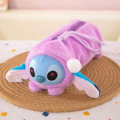 Disney Stitch Labubu Plush Pencil Case Anime Kawaii