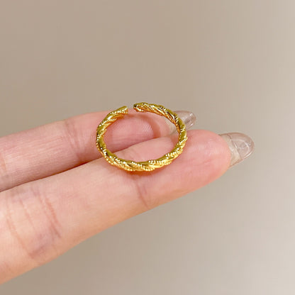 Fashion Gold Plated Butterfly Flower Finger Ring Birthday Gifts