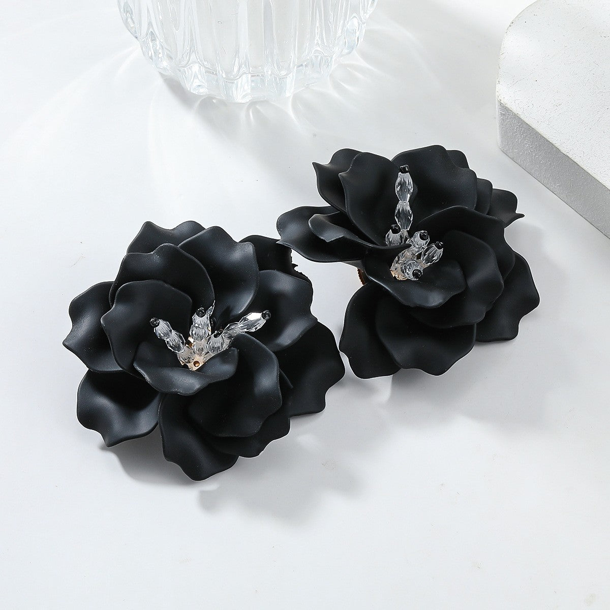 Exaggerated Ethnic Handmade Flower Drop Earrings Bohemian