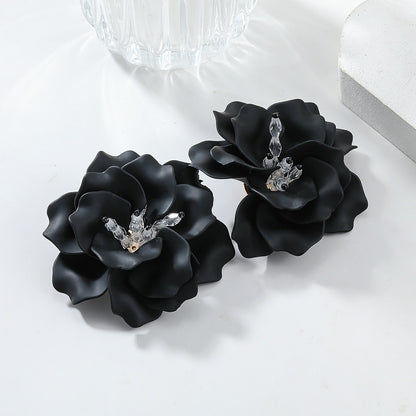 Exaggerated Ethnic Handmade Flower Drop Earrings Bohemian