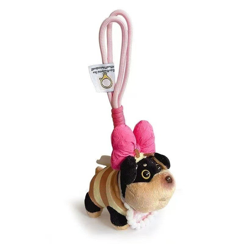Bee Puppy Bag Pendant Plush Doll Keychain Pendant