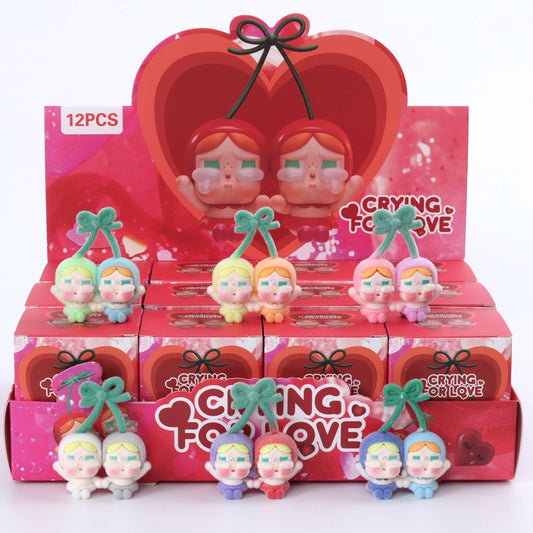 12 pcs Mini Flocked Cute Dolls Blind Box Children's Toy