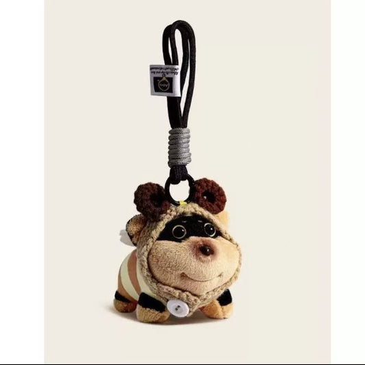 Bee Puppy Bag Pendant Plush Doll Keychain Pendant