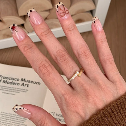 Fashion Gold Plated Butterfly Flower Finger Ring Birthday Gifts
