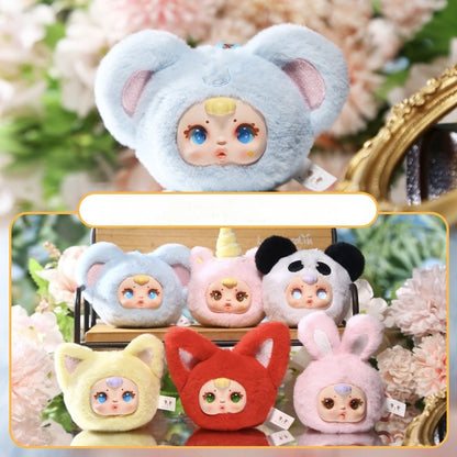 Animal plush keychain blind box doll bag pendant backpack gift.