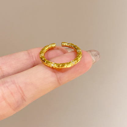Fashion Gold Plated Butterfly Flower Finger Ring Birthday Gifts