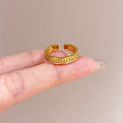 Fashion Gold Plated Butterfly Flower Finger Ring Birthday Gifts