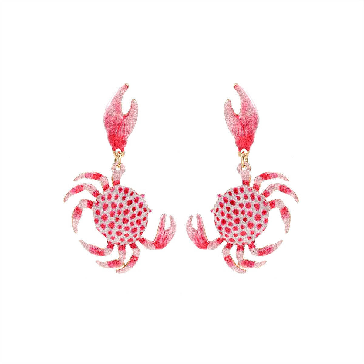 Summer Beach Leisure Alloy Cute Crab Shape Earrings