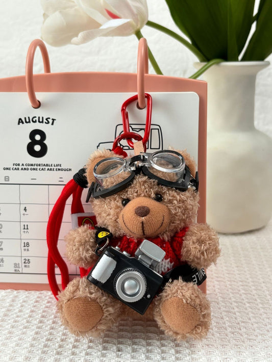 Plush Teddy Bear Doll Keychain Bag Pendent Accessories Kids Gift