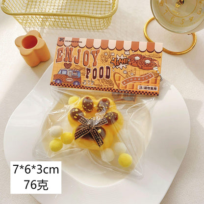 Squishy Kids Food Waffle Bread Donuts Slow Rising Squeeze Stress Relief Toys