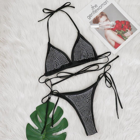 Wrap Around Halter Micro Diamond Bikini