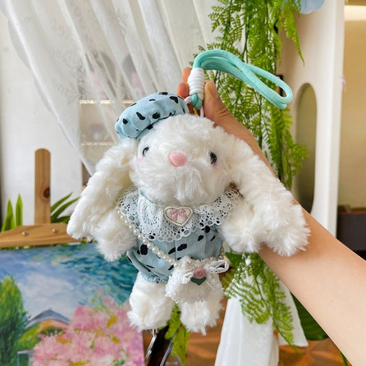 Cute Lop-eared Rabbit Plush Doll Keychain Pendant