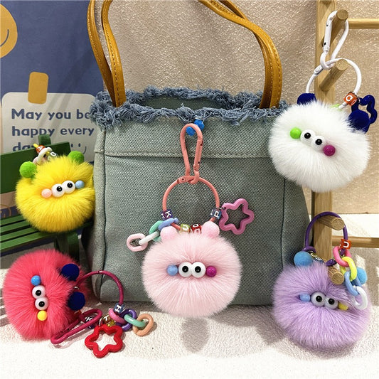 Cartoon Plush Doll Bag Pendant Car Keychain