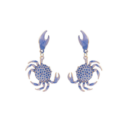 Summer Beach Leisure Alloy Cute Crab Shape Earrings