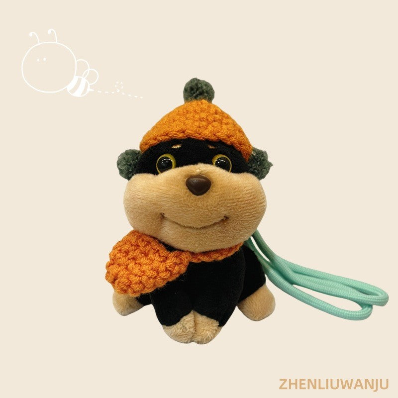 Honey Bee Dog Bag Pendant Plush Doll Keychain