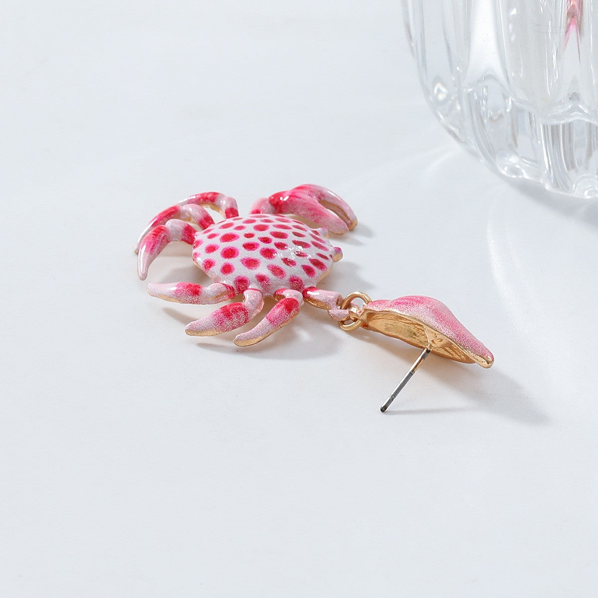 Summer Beach Leisure Alloy Cute Crab Shape Earrings