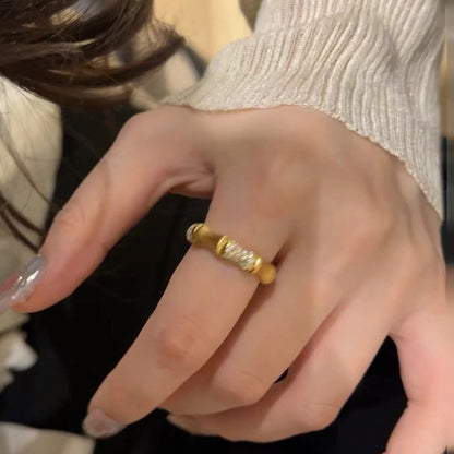 Fashion Gold Plated Butterfly Flower Finger Ring Birthday Gifts