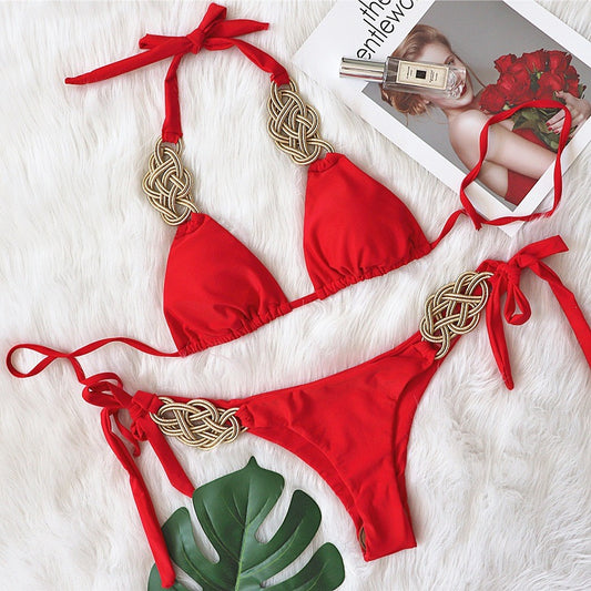 Sexy Unique weaving Brazilian Bikini Set