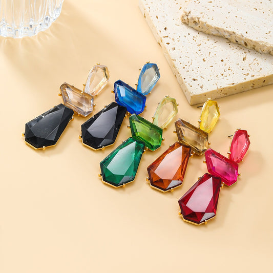 Vintage Bohemian Dangle Drop Earrings Acrylic Geometric