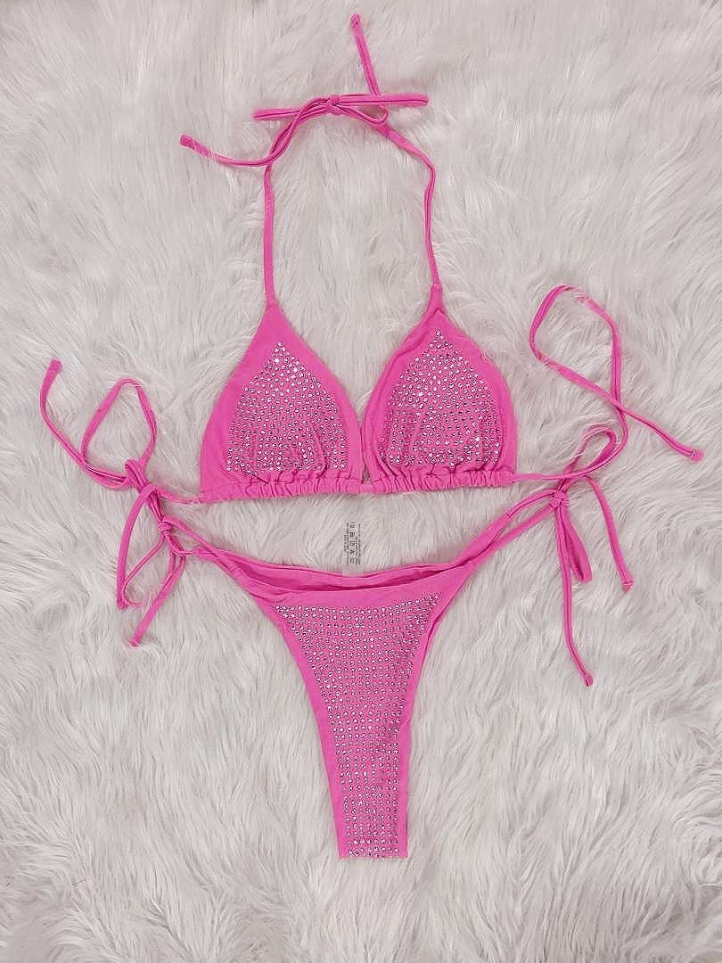 Wrap Around Halter Micro Diamond Bikini