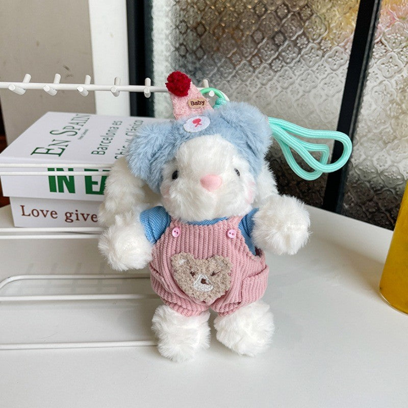 Cute Lop-eared Rabbit Plush Doll Keychain Pendant