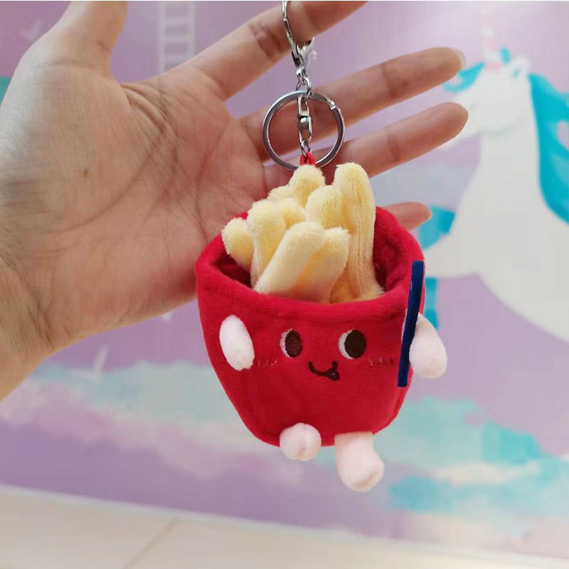 Kawaii Food Plush Doll Pendant Keychains
